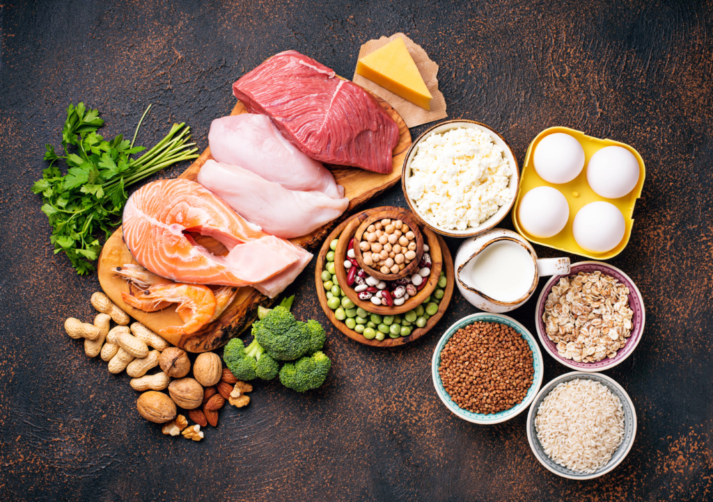 Gesundes, proteinreiches Essen